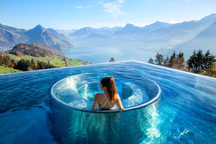 Luxury Spa Resort In Switzerland With Mountain View