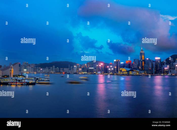 Hong Kong harbor view Stock Photo - Alamy